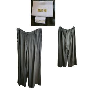 ANTHROPOLOGIE MAEVE CLAIRE HIGH WAIST WIDE LEG PANTS SIZE 12